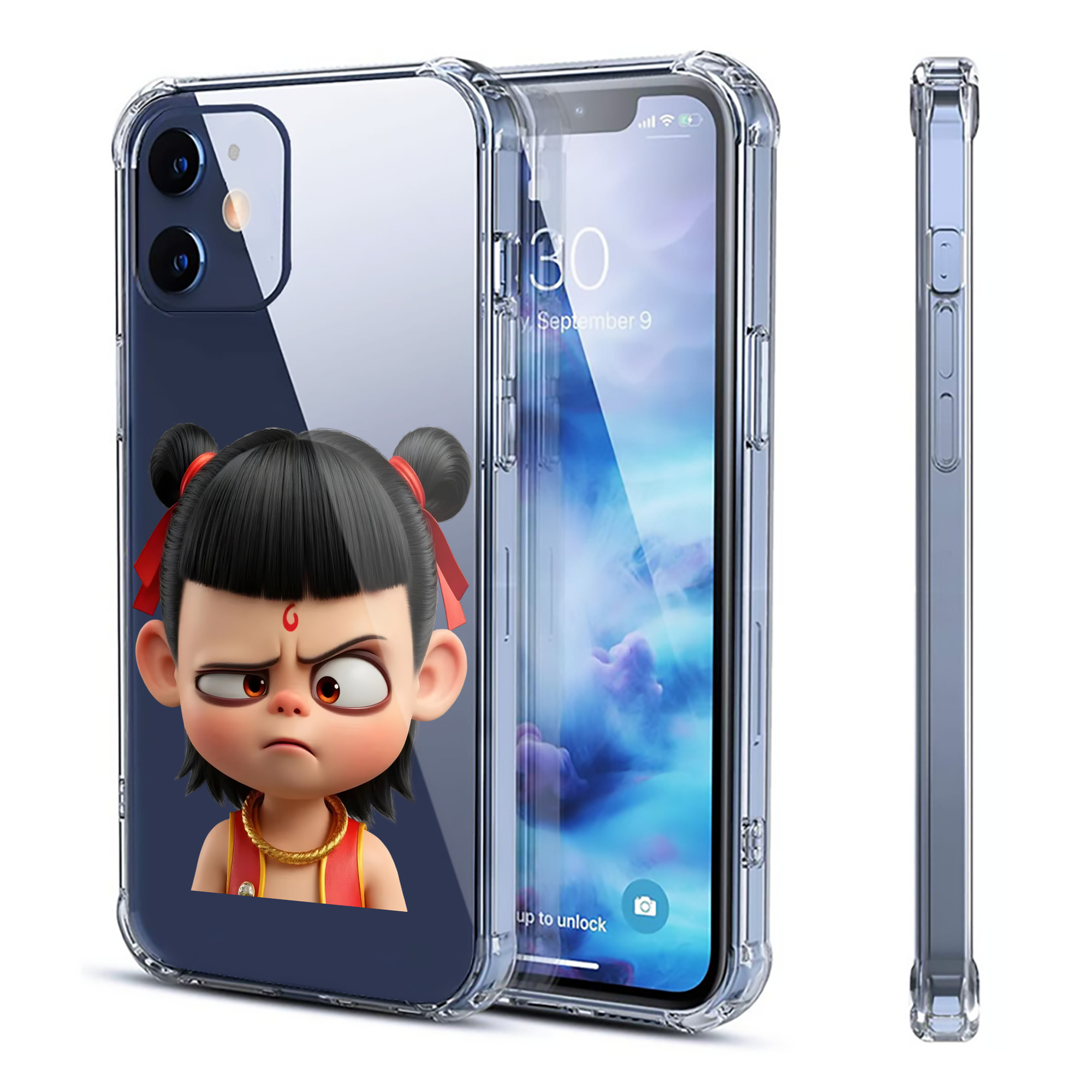 （画像用） Ne Zha 2 ナタ 魔童の大暴れ 【iPhone 12シリーズ対応】透明スマホケース（クリアソフトケース）